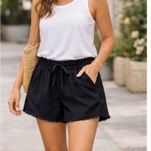I.N.C. concepts Casual Elastic-Waist Black Women’s Shorts medium